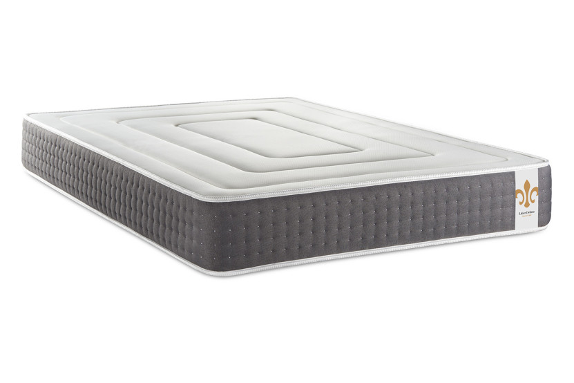Pack lit complet 140x200 cm - Matelas + Sommier Blanc + 2 oreillers + Couette - Vingt-Six