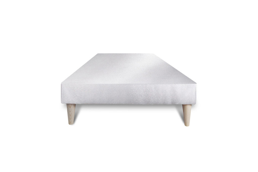 Ensemble Matelas Sommier 90x200 cm - Sommier Blanc (déjà monté) - Vingt-Quatre PLUS