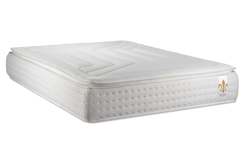 Pack lit complet 200x200 cm - Matelas + 2 Sommiers Blancs + 2 oreillers + Couette - Vingt-Quatre PLUS