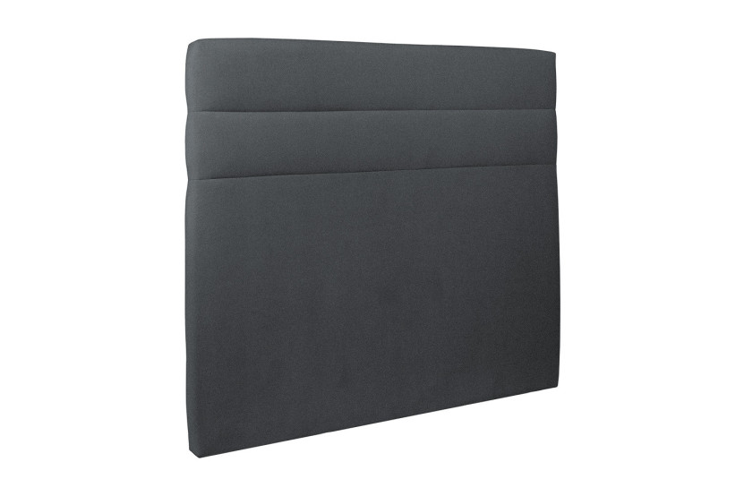 Tête de lit 140 cm Lignes - Tissu Velours Gris Anthracite