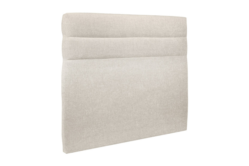 Tête de lit 200 cm Lignes - Tissu Toile Natté Beige Clair