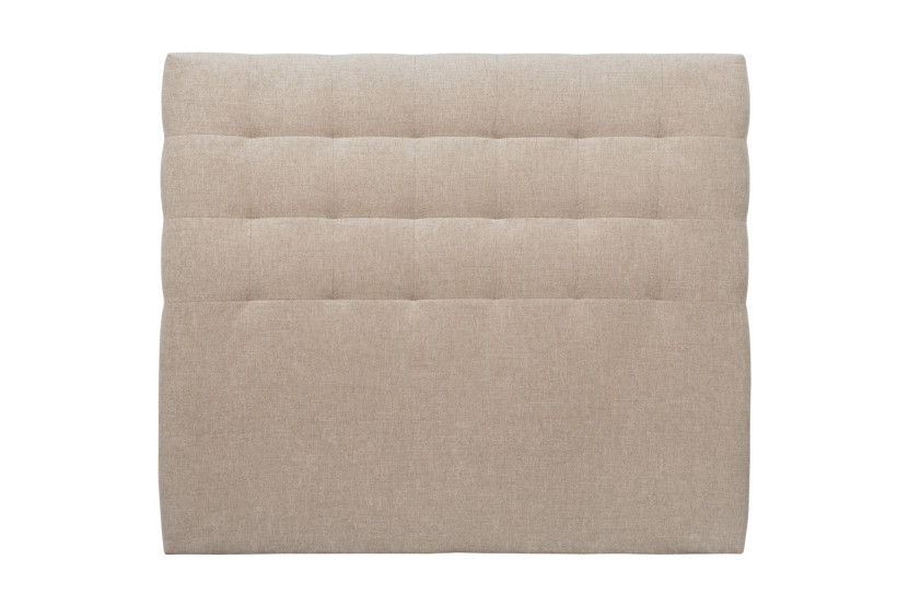 Tête de lit 180 cm Capitonnée - Tissu Toile Natté Beige Brun