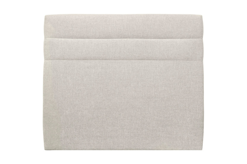 Tête de lit 160 cm Lignes - Tissu Toile Natté Beige Clair