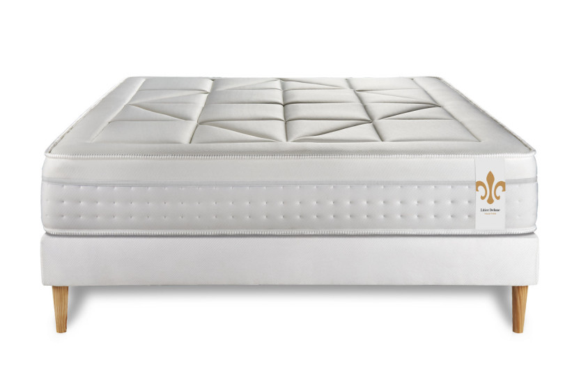 Ensemble Matelas Sommier 180x200 cm - Sommier Blanc (en kit) - Vingt-Huit