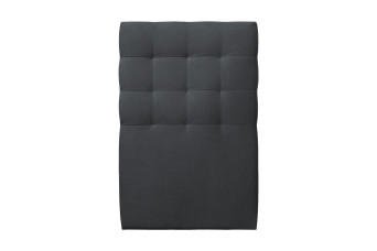 Tête de lit 90 cm Capitonnée - Tissu Velours Gris Anthracite