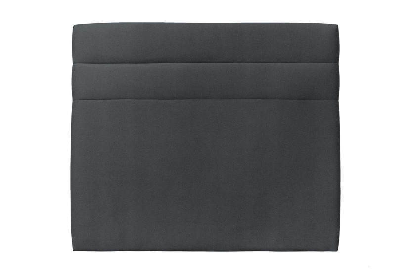 Tête de lit 135 cm Lignes - Tissu Velours Gris Anthracite