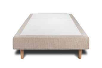 Sommier Tapissier 90x200 cm - Toile nattée  - Beige brun