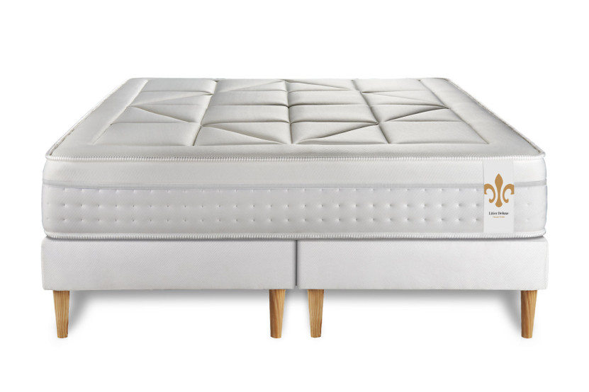 Ensemble Matelas Sommier 180x200 cm - 2 Sommiers Blanc - Vingt-Huit