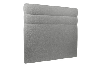 Tête de lit 180 cm Lignes - Tissu Bouclette Gris
