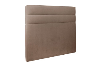 Tête de lit 150 cm Lignes - Tissu Velours Taupe