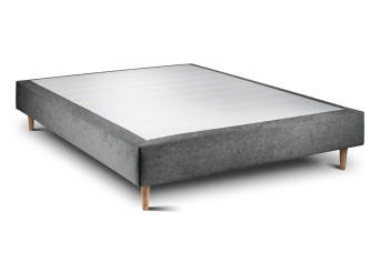 Sommier Tapissier 150x200 cm - Toile nattée  - Gris anthracite