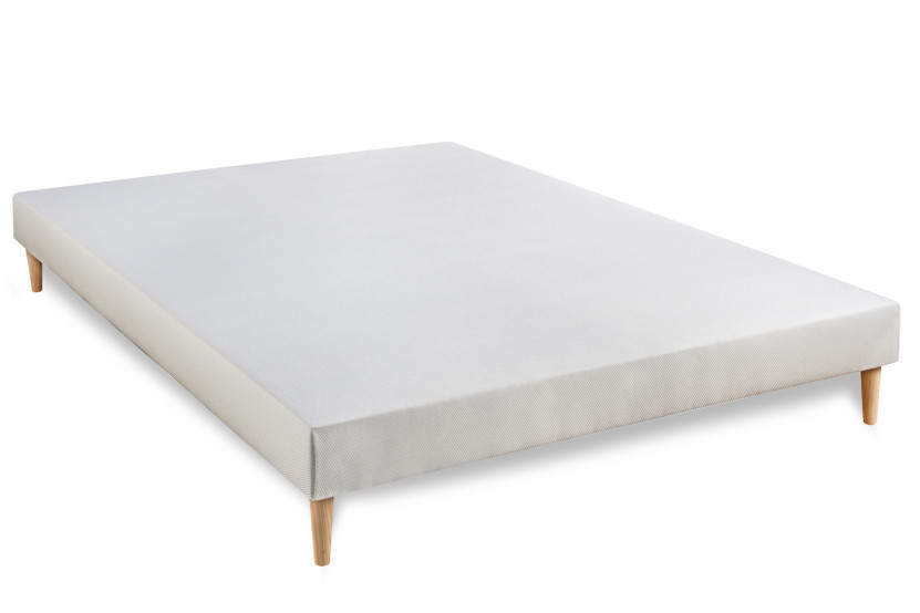 Ensemble Matelas Sommier 140x200 cm - Sommier Gris (déjà monté) - Vingt-Huit