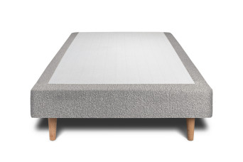 Sommier Tapissier 90x190 cm - Bouclette - Gris