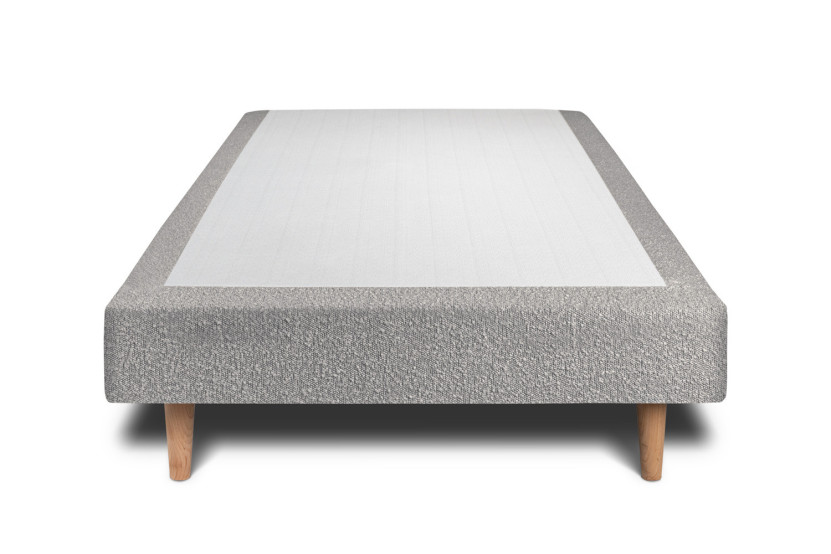 Sommier Tapissier 90x190 cm - Bouclette - Gris