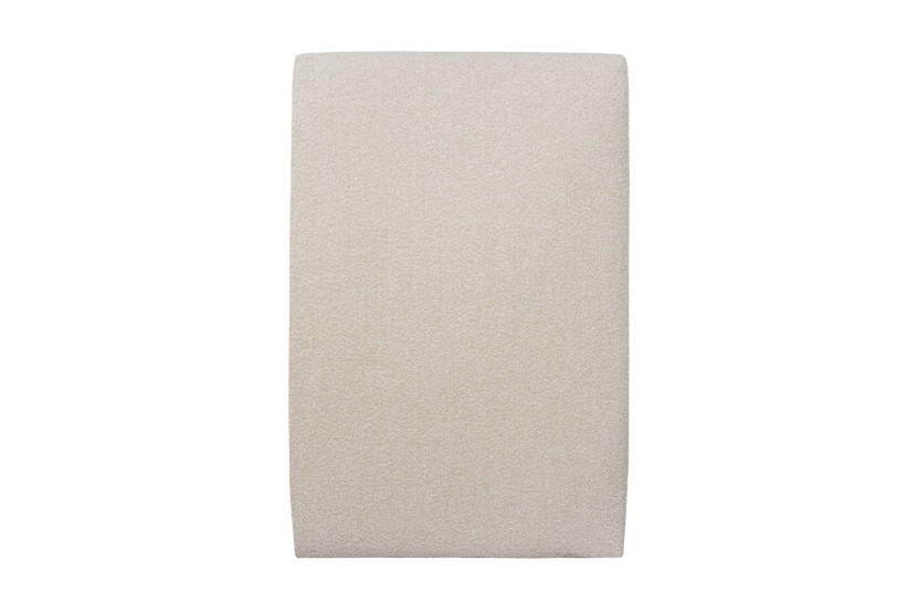 Tête de lit 90 cm Tapissée - Tissu Bouclette Beige Clair