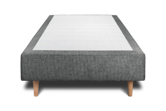 Sommier Tapissier 100x200 cm - Toile nattée  - Gris anthracite