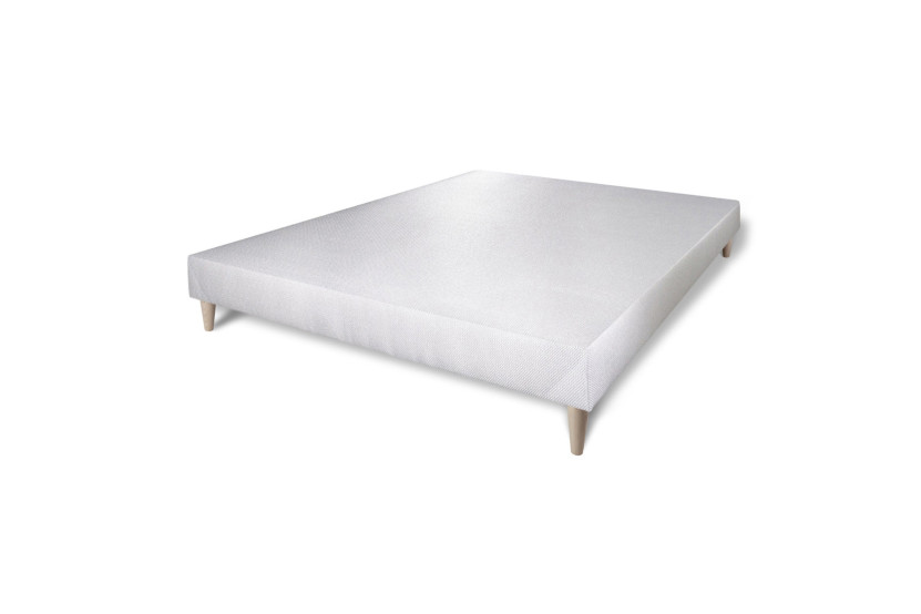 Ensemble Matelas Sommier 160x200 cm - Sommier Blanc (déjà monté) - Vingt-Six PLUS