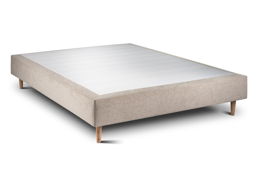 Sommier Tapissier 150x200 cm - Toile nattée  - Beige brun