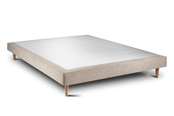 Sommier Tapissier 150x200 cm - Toile nattée  - Beige brun
