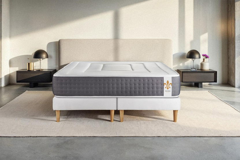 Ensemble Matelas Sommier 200x200 cm - 2 Sommiers Blanc - Vingt-Six