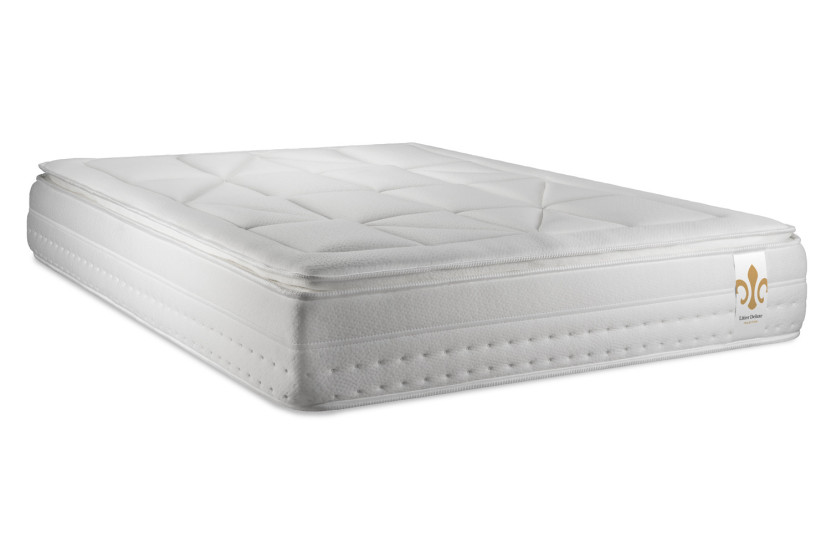 Pack lit complet 180x200 cm - Matelas + Sommier Gris (en kit) + 2 oreillers + Couette - Vingt-Huit PLUS
