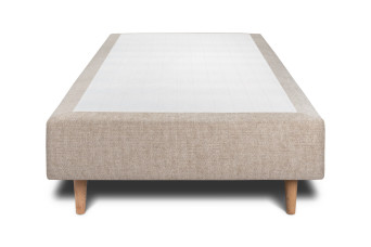 Sommier Tapissier 90x200 cm - Toile nattée  - Beige brun