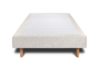 Sommier Tapissier 80x200 cm - Toile nattée  - Beige clair
