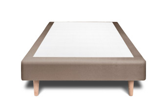 Sommier Tapissier 80x200 cm - Velours - Taupe