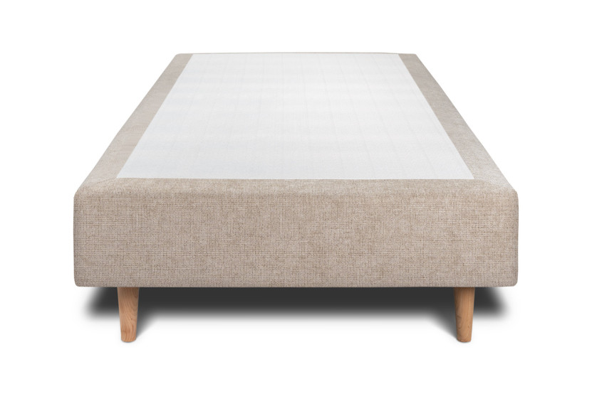 Sommier Tapissier 80x200 cm - Toile nattée  - Beige brun
