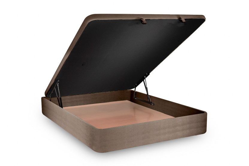Sommier Coffre 180x200 cm - Velours - Taupe