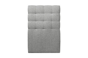 Tête de lit 90 cm Capitonnée - Tissu Bouclette Gris