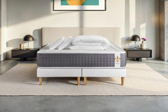 Ensemble Matelas Sommier 180x200 cm - 2 Sommiers Blanc - Vingt-Six