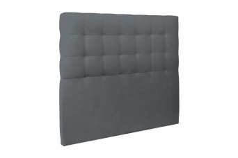 Tête de lit 160 cm Capitonnée - Tissu Velours Gris Anthracite
