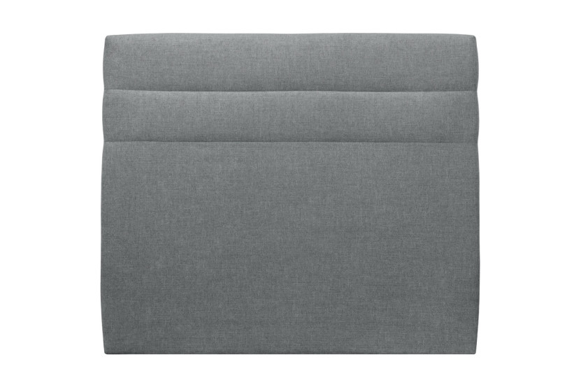 Tête de lit 160 cm Lignes - Tissu Toile Natté Gris Anthracite
