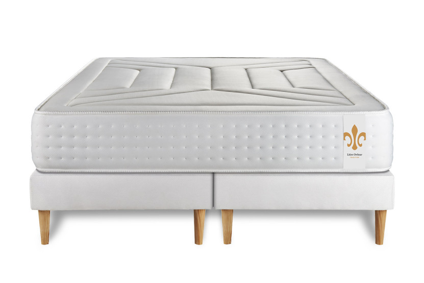 Ensemble Matelas Sommier 180x200 cm - 2 Sommiers Blanc - Vingt-Quatre