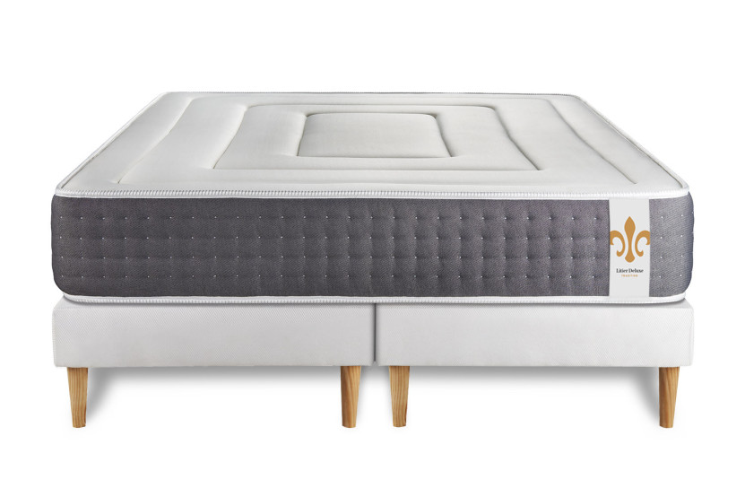 Ensemble Matelas Sommier 200x200 cm - 2 Sommiers Blanc - Vingt-Six