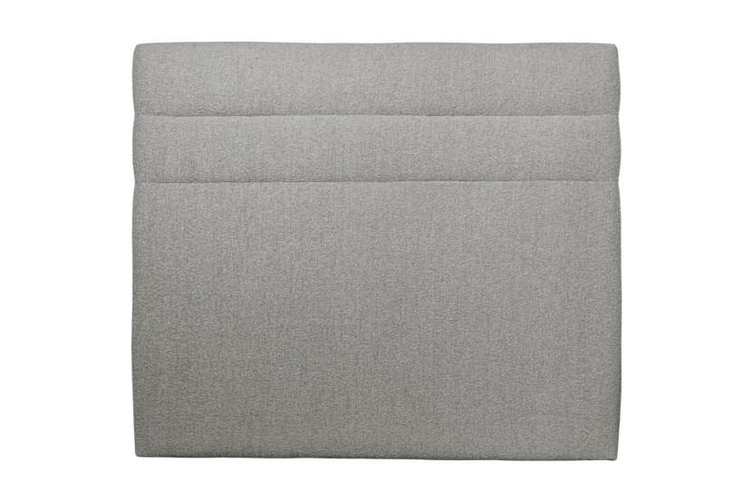 Tête de lit 150 cm Lignes - Tissu Bouclette Gris