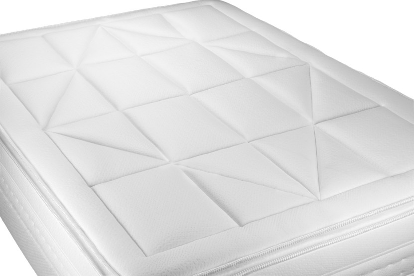 Ensemble Matelas Sommier 90x200 cm - Sommier Blanc (déjà monté) - Vingt-Huit PLUS