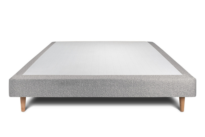 Sommier Tapissier 160x200 cm - Bouclette - Gris