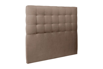 Tête de lit 140 cm Capitonnée - Tissu Velours Taupe