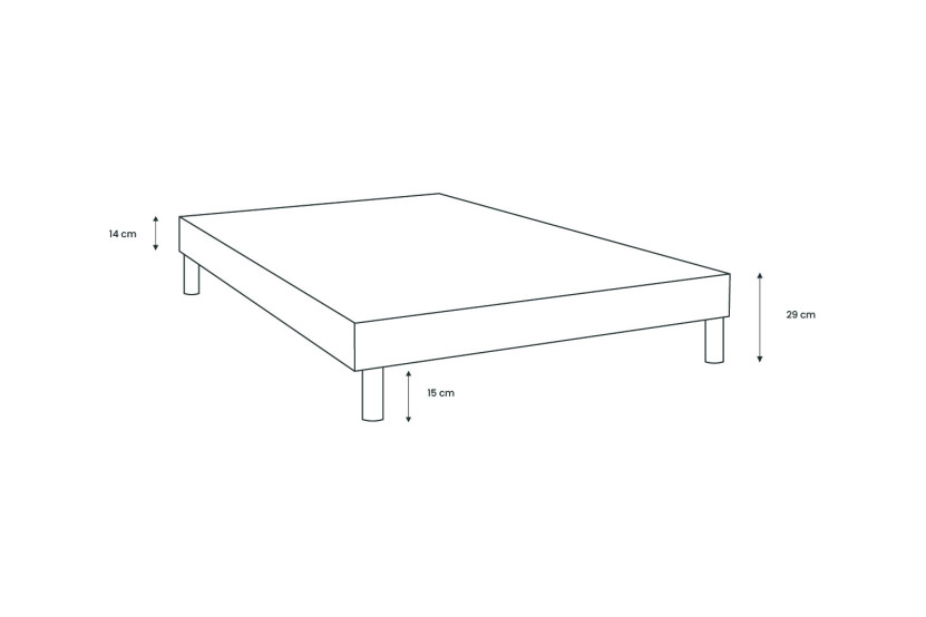 Sommier Tapissier 100x200 cm - Velours - Taupe