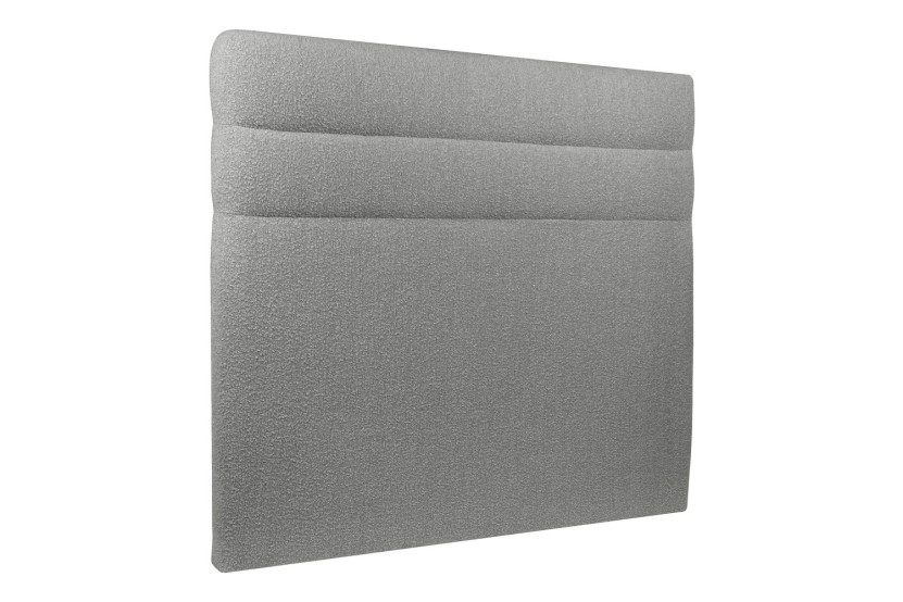Tête de lit 150 cm Lignes - Tissu Bouclette Gris