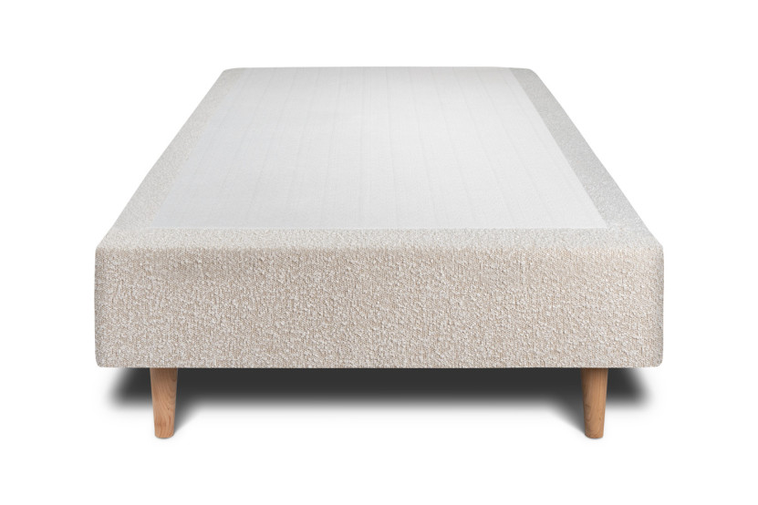 Sommier Tapissier 90x190 cm - Bouclette - Beige clair