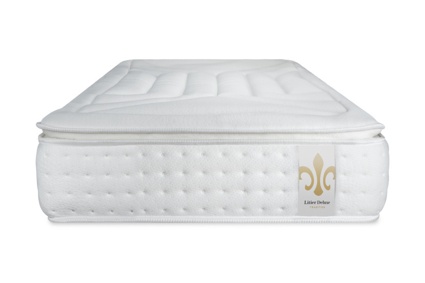 Ensemble Matelas Sommier 90x200 cm - Sommier Blanc (en kit) - Vingt-Quatre PLUS